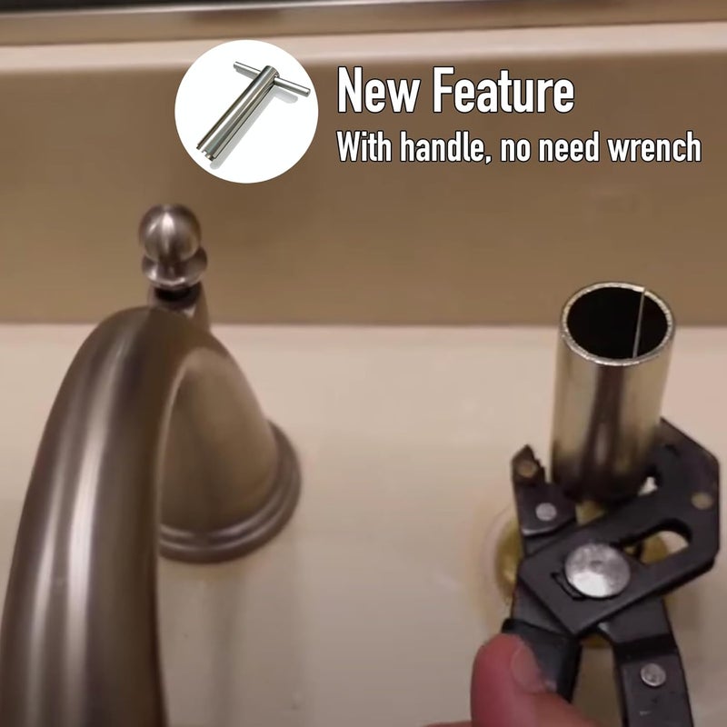 Welvzen Upgraded Retainer Removal Tool & Screw Set for 1224 Cartridge with Handle, Easy to Push & Pull Rebuild Puller Kit for 1224 Retainer Faucet Replacement Repair Parts - Image 5